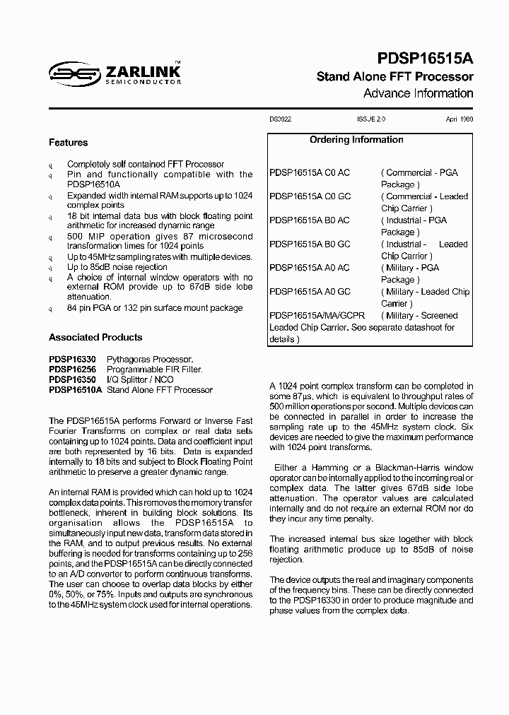 PDSP16515AMA_1294778.PDF Datasheet
