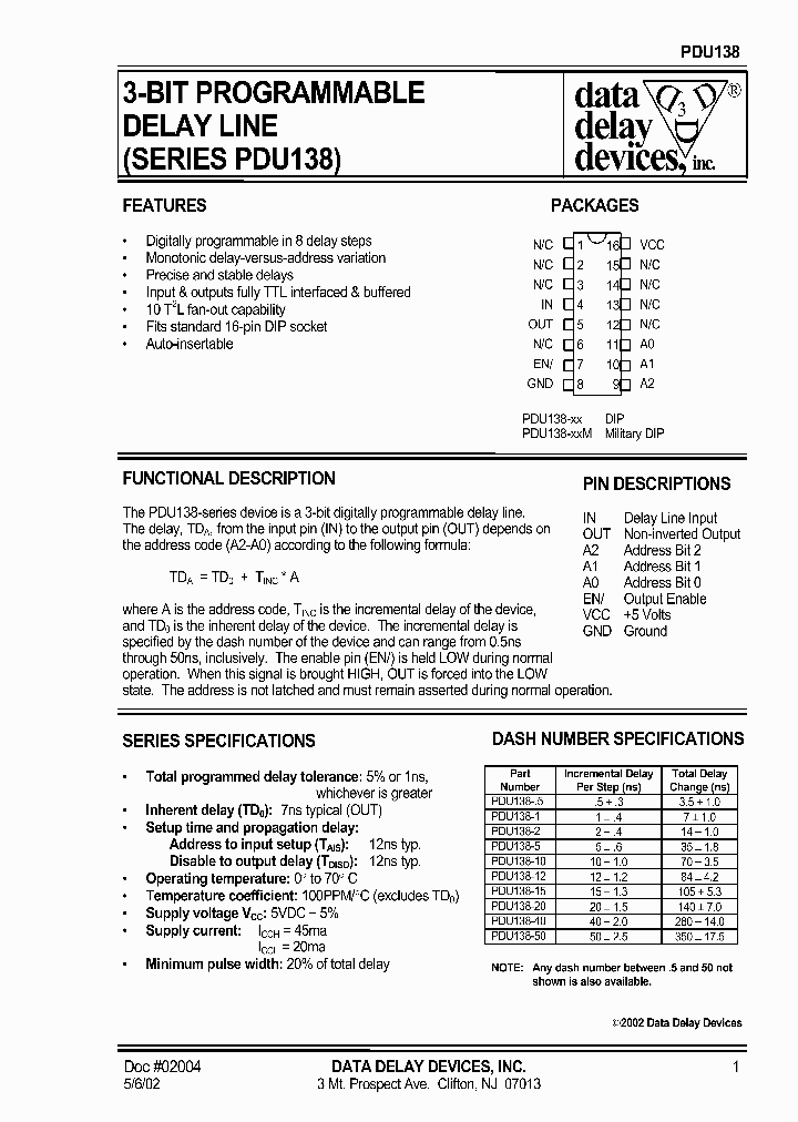 PDU138_1098968.PDF Datasheet