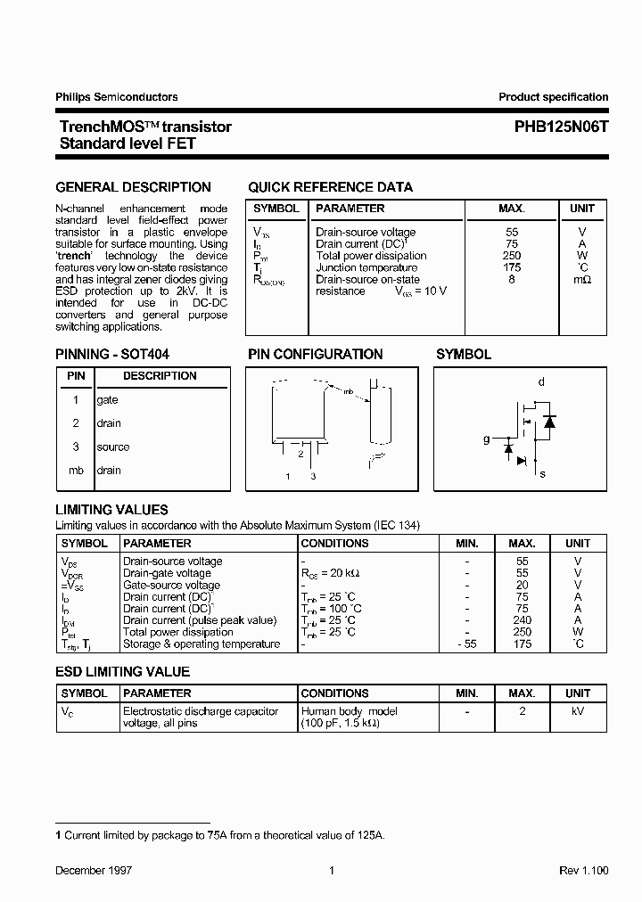 PHB125N06T_1295417.PDF Datasheet