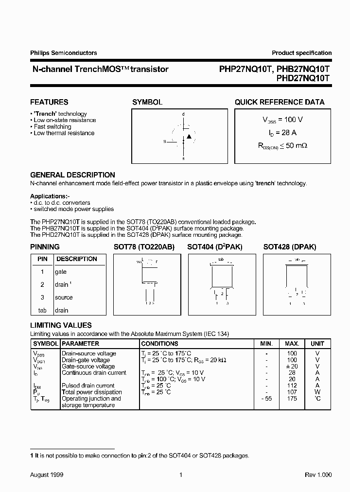 PHD27NQ10T_1140650.PDF Datasheet