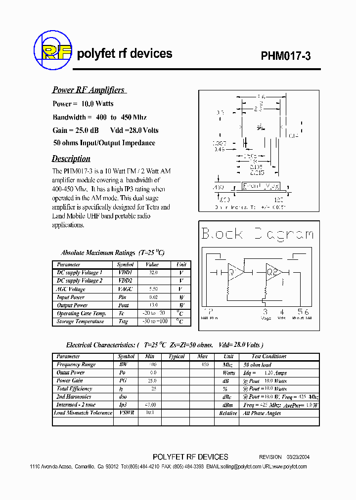 PHM017-3_1149109.PDF Datasheet