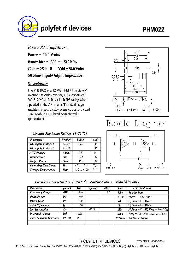 PHM022_1144364.PDF Datasheet