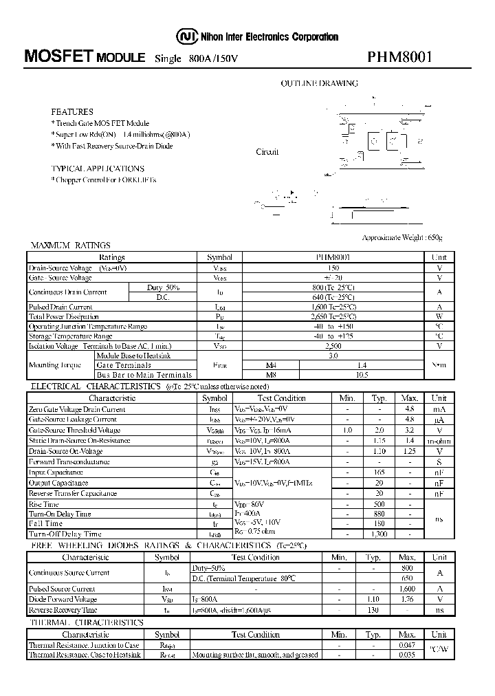 PHM8001_1295496.PDF Datasheet