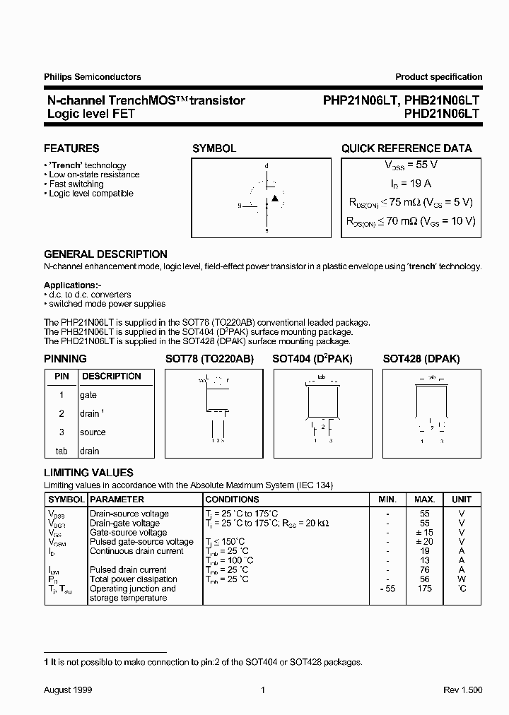PHP21N06LT_1076960.PDF Datasheet