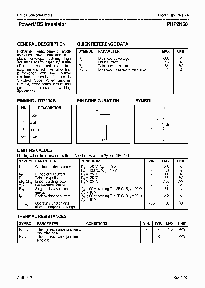 PHP2N60_1295569.PDF Datasheet