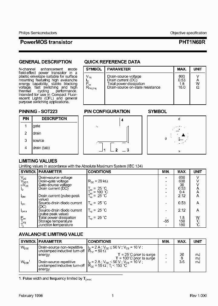 PHT1N60R_1295645.PDF Datasheet