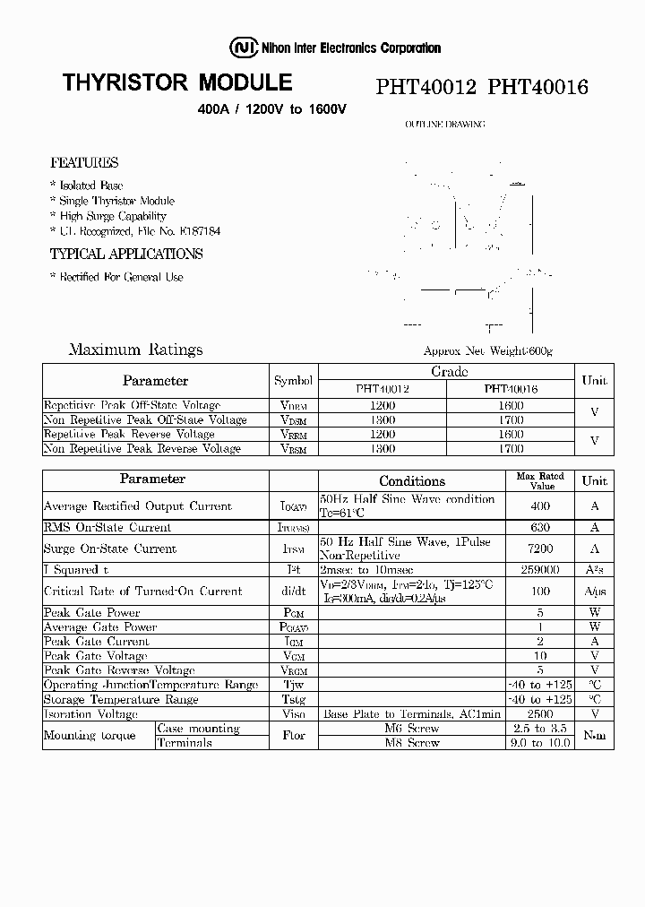 PHT40016_1295648.PDF Datasheet