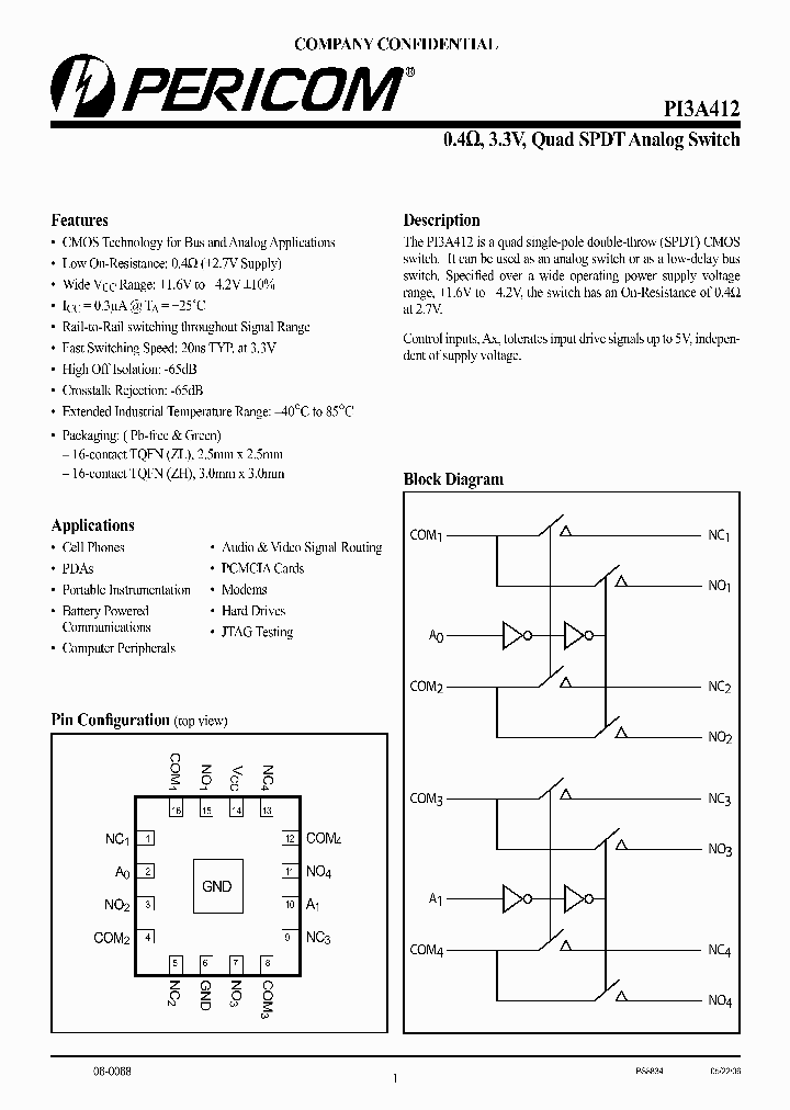PI3A412_1167100.PDF Datasheet