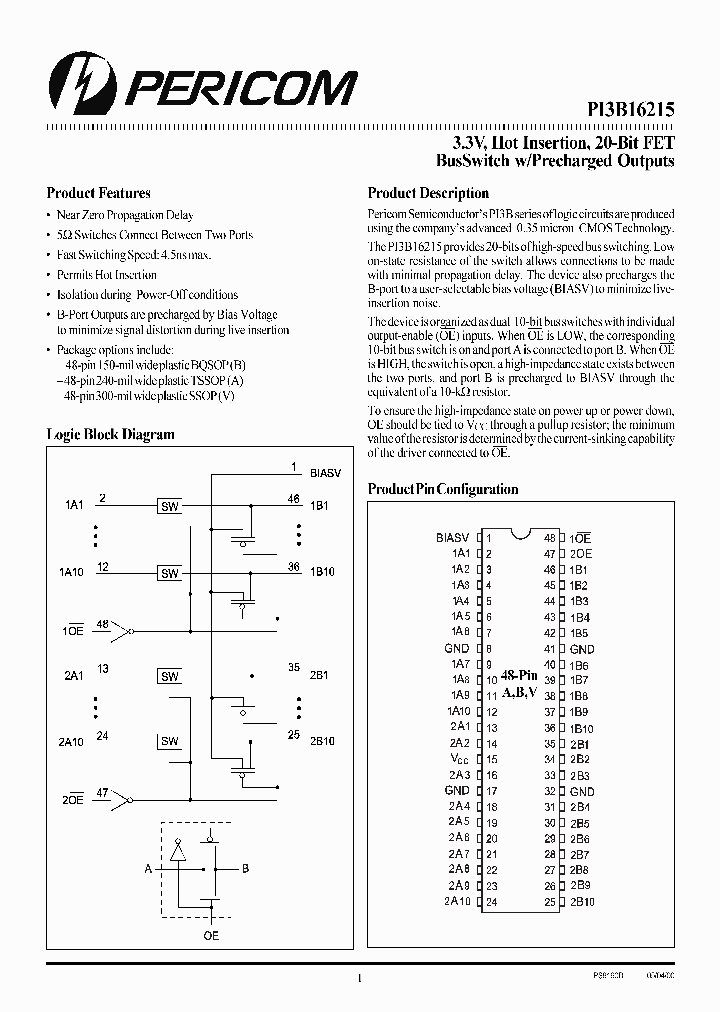 PI3B16215_690054.PDF Datasheet