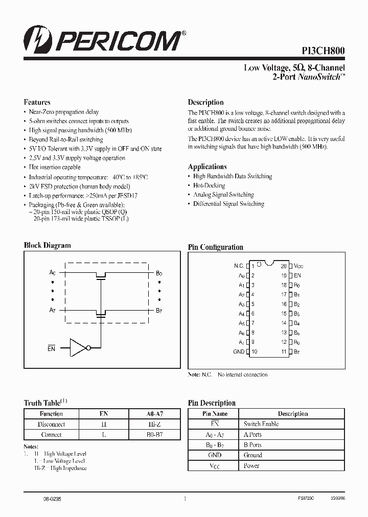 PI3CH800_1295789.PDF Datasheet
