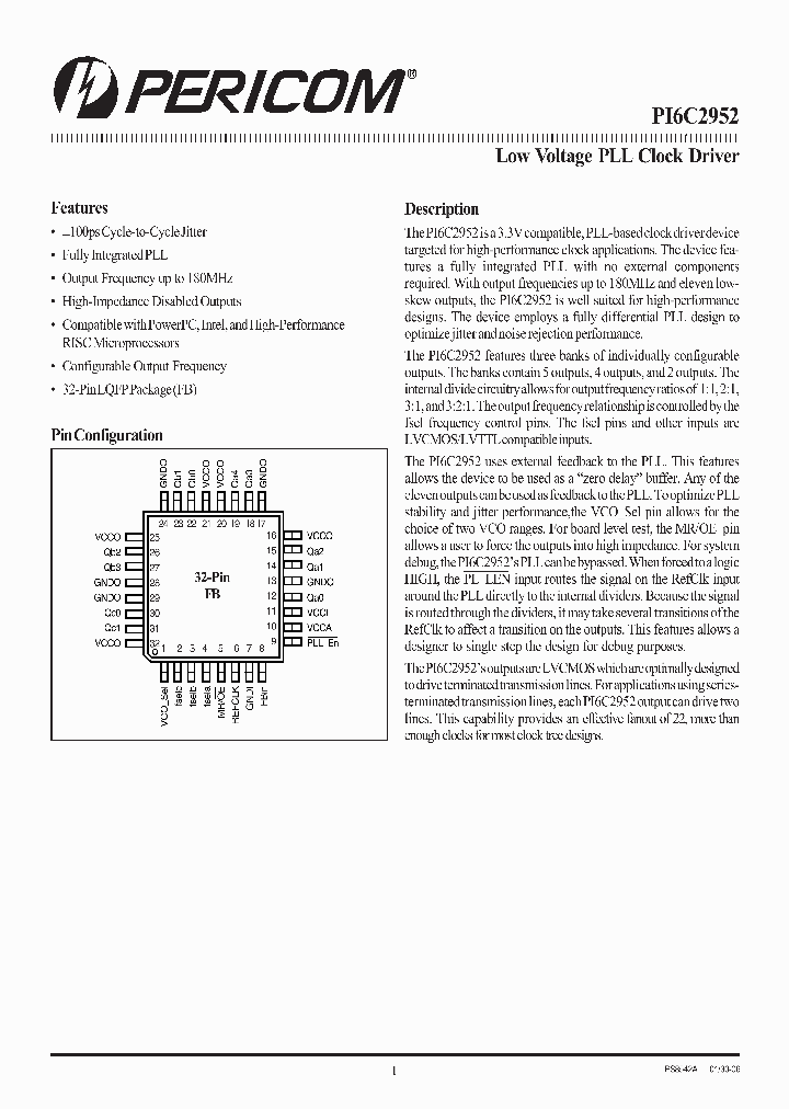 PI6C2952FB_693513.PDF Datasheet