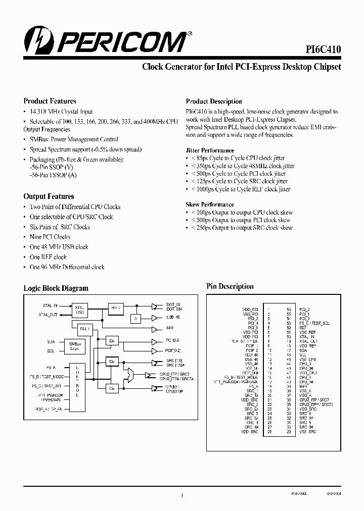 PI6C410_1122336.PDF Datasheet