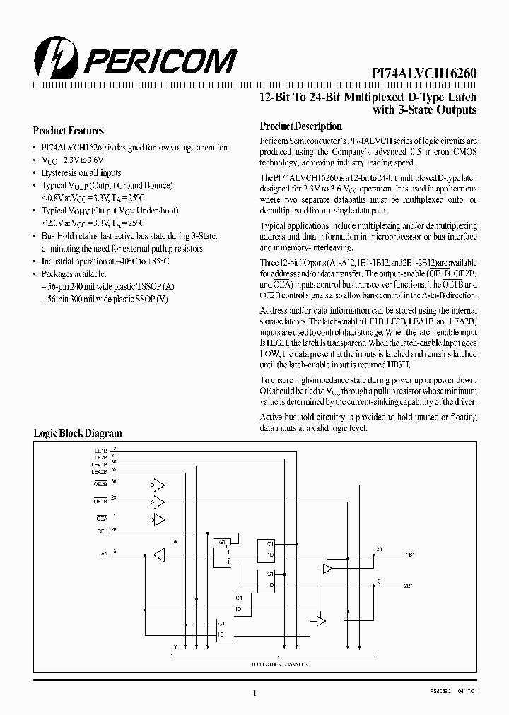 PI74ALVCH16260_1126167.PDF Datasheet