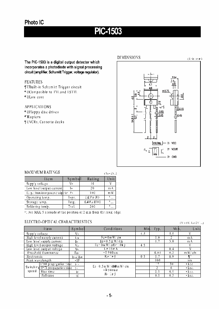 PIC-1503_1296096.PDF Datasheet
