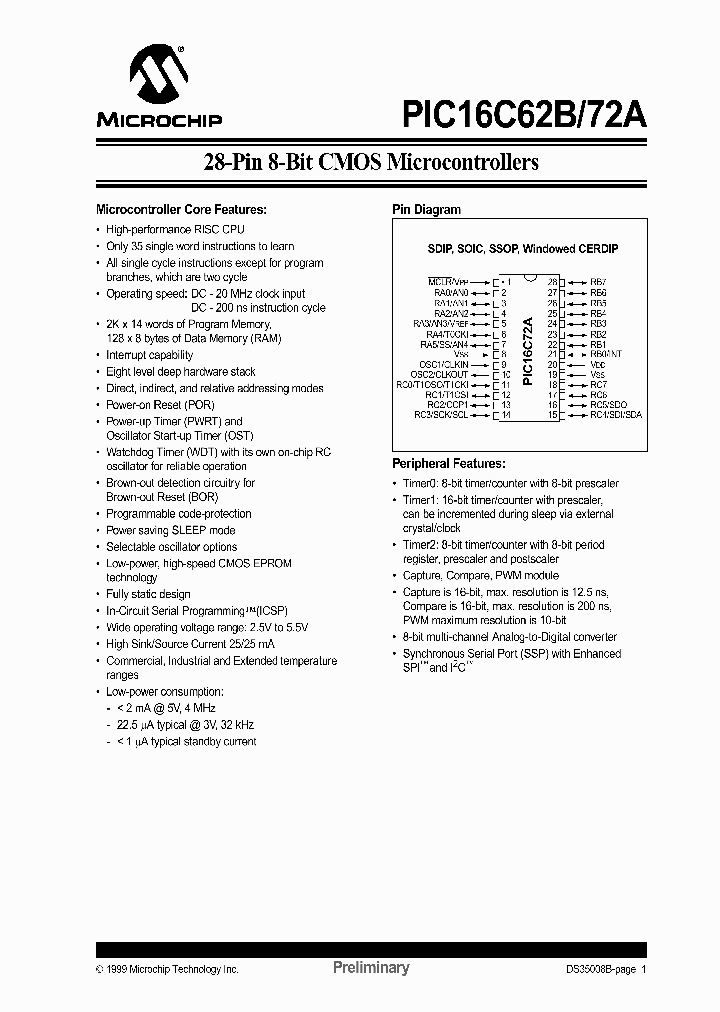 PIC16C72A-04IP_1127135.PDF Datasheet