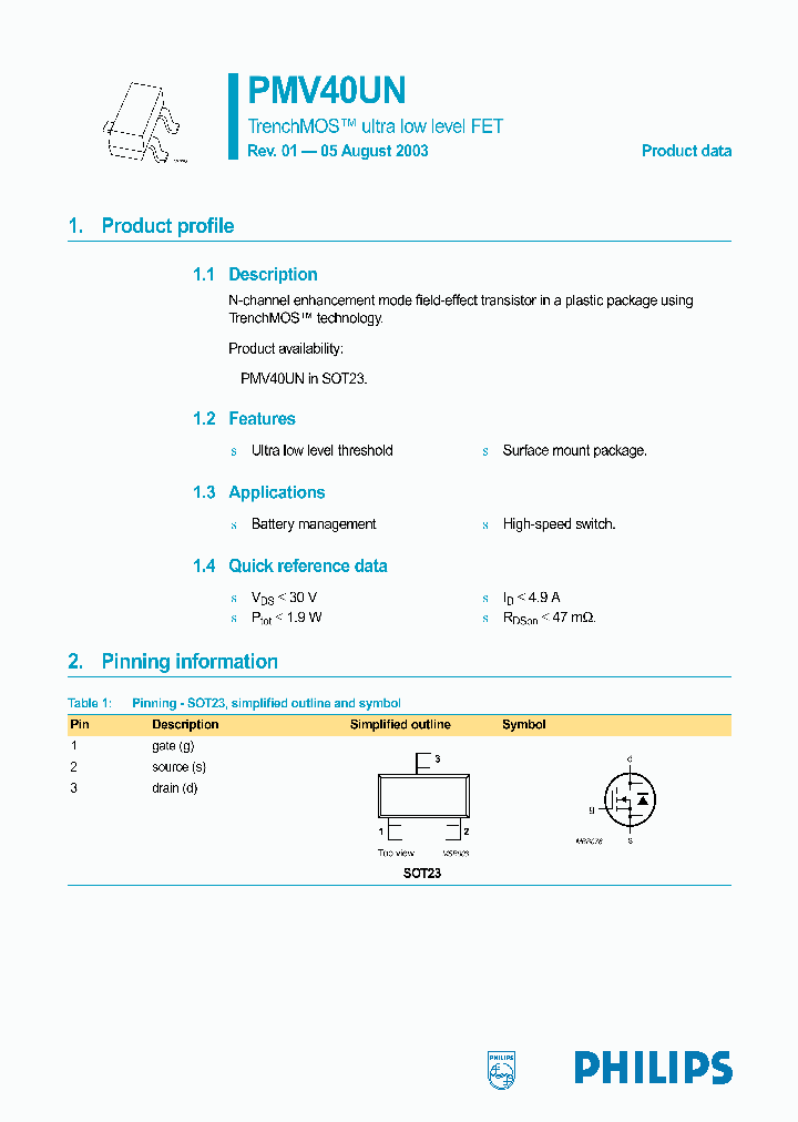 PMV40UN_1297056.PDF Datasheet