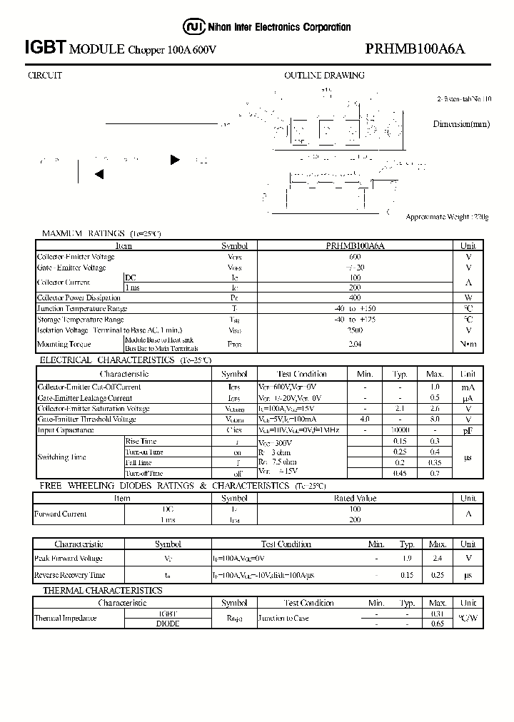 PRHMB100A6A_1297439.PDF Datasheet