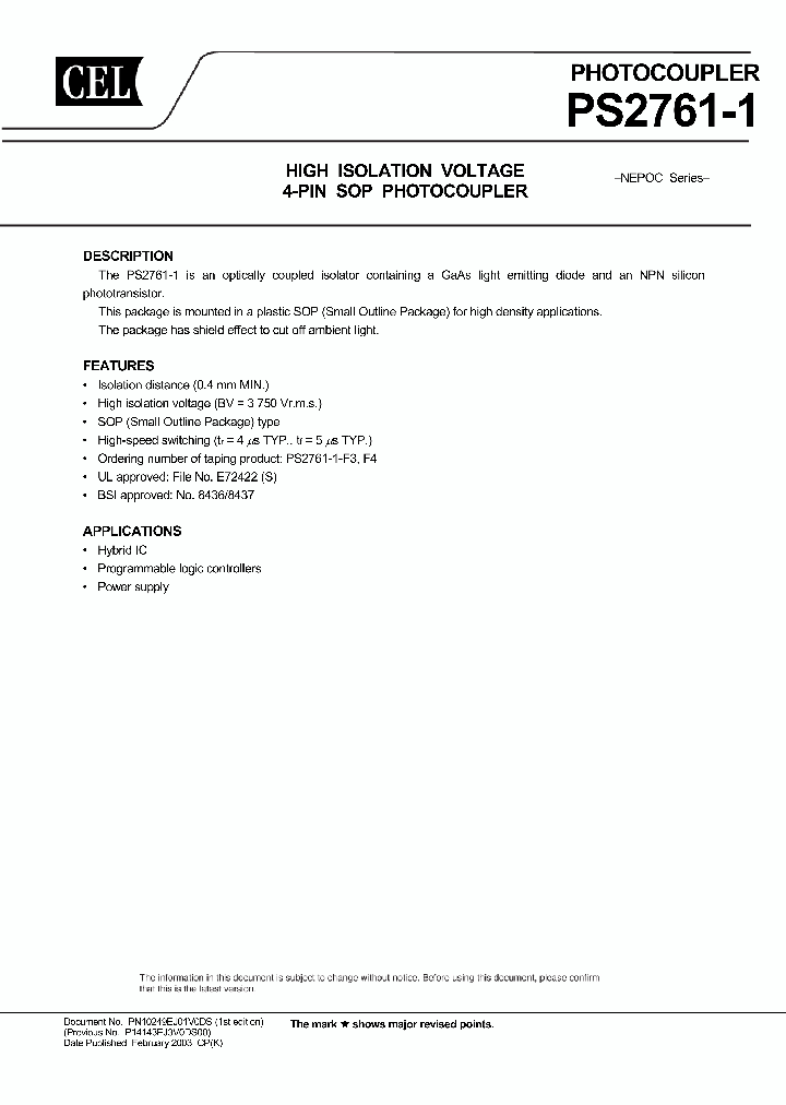 PS2761-1_1155017.PDF Datasheet