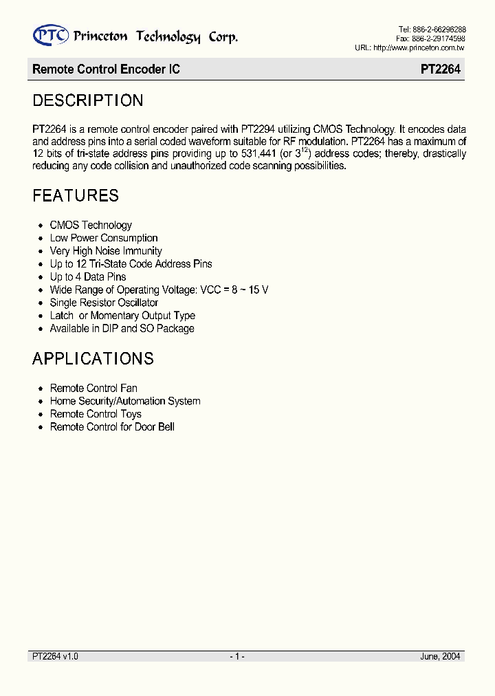 PT2264_1169879.PDF Datasheet