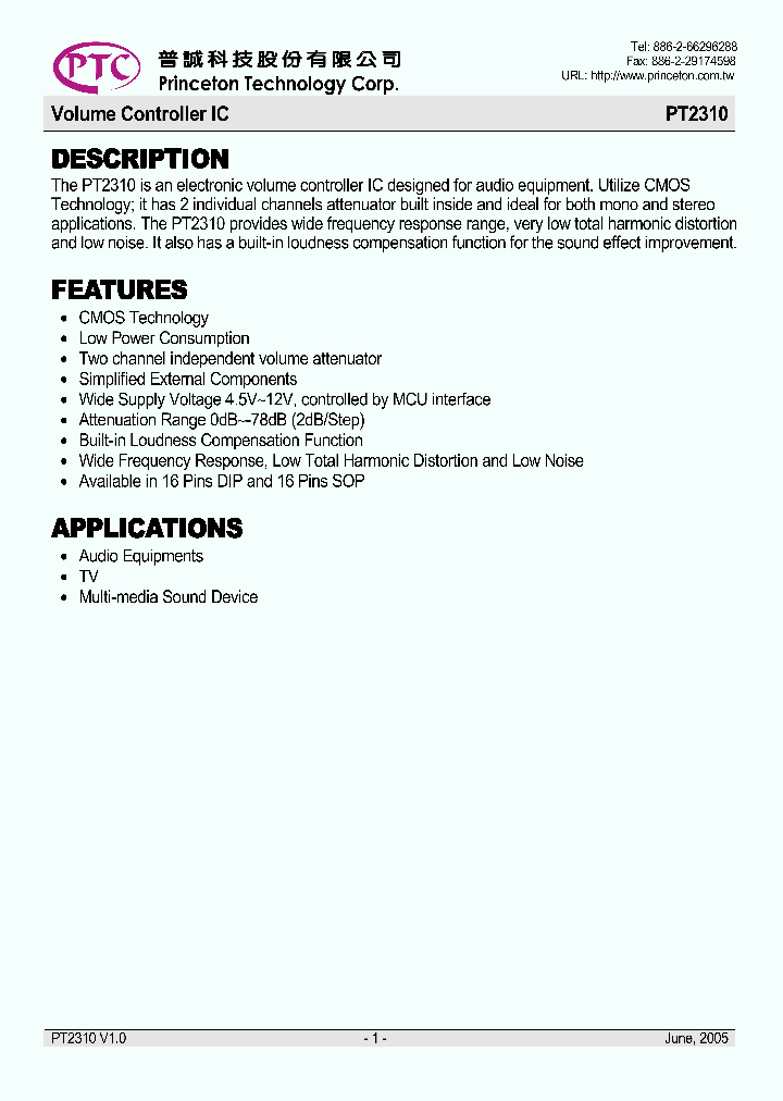 PT2310_1104722.PDF Datasheet