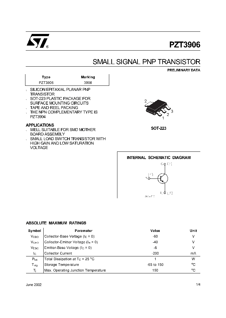 PZT3906_1298596.PDF Datasheet