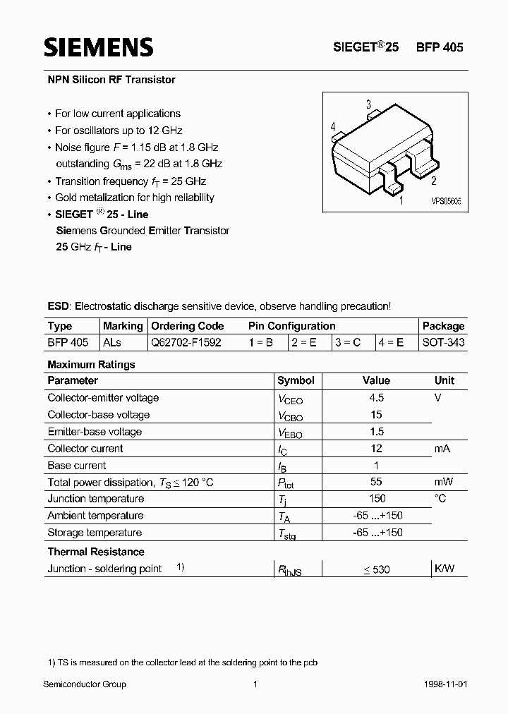 BFP405_1152192.PDF Datasheet