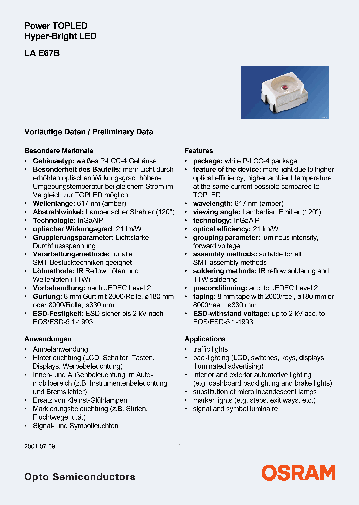 LAE67B_713250.PDF Datasheet