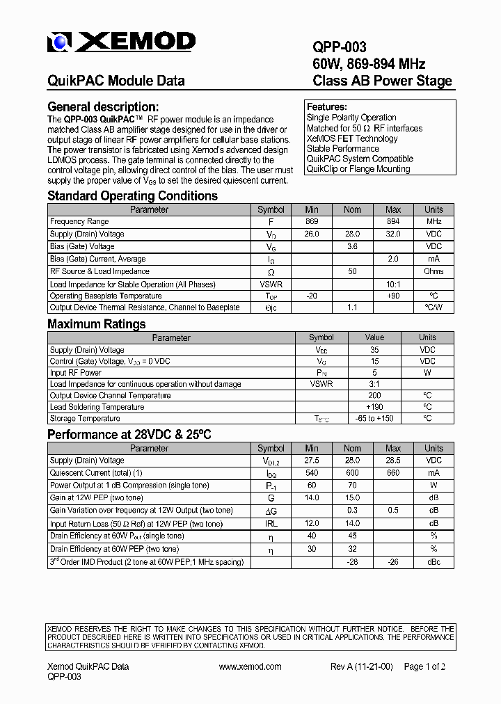 QPP-003_1299996.PDF Datasheet