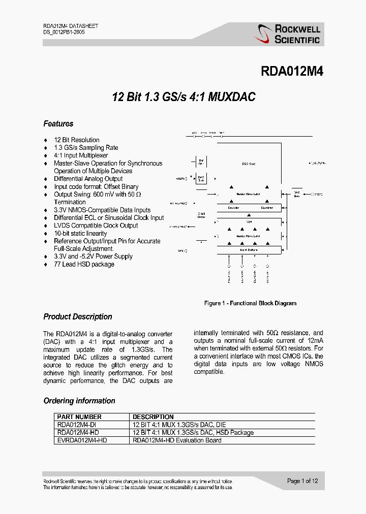 RDA012M4-HD_1301008.PDF Datasheet