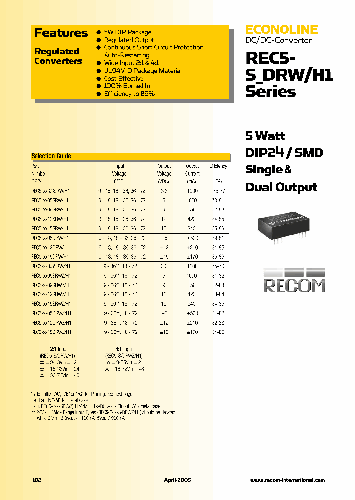 REC5-1233SRW_746785.PDF Datasheet