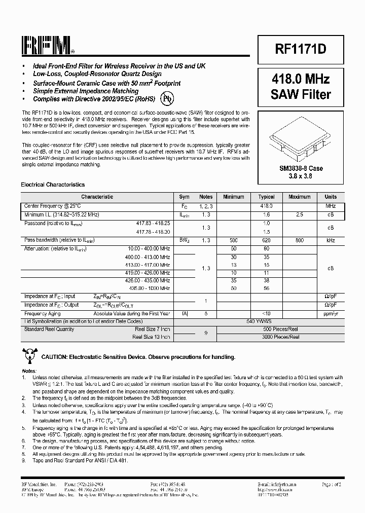 RF1171D_1301166.PDF Datasheet