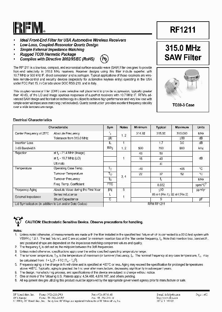 RF1211_1301178.PDF Datasheet
