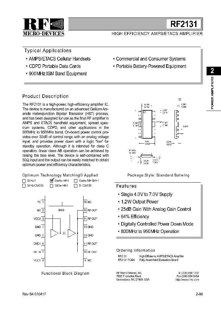 RF2131PCBA_1301264.PDF Datasheet
