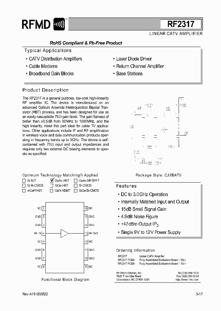 RF2317PCBA_1301302.PDF Datasheet