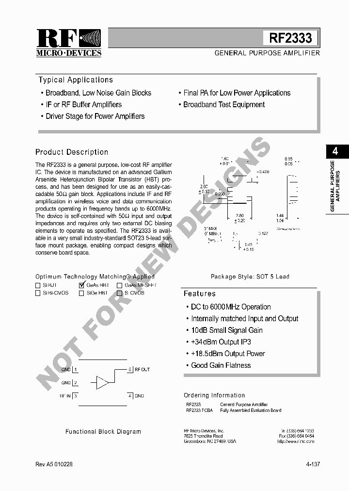 RF2333PCBA_1301312.PDF Datasheet
