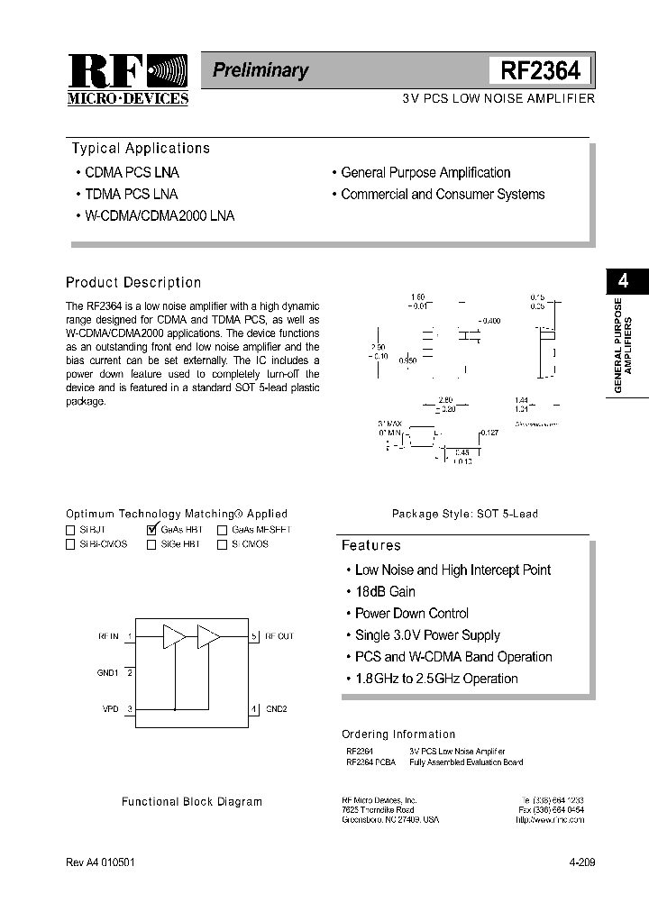 RF2364PCBA_1301330.PDF Datasheet