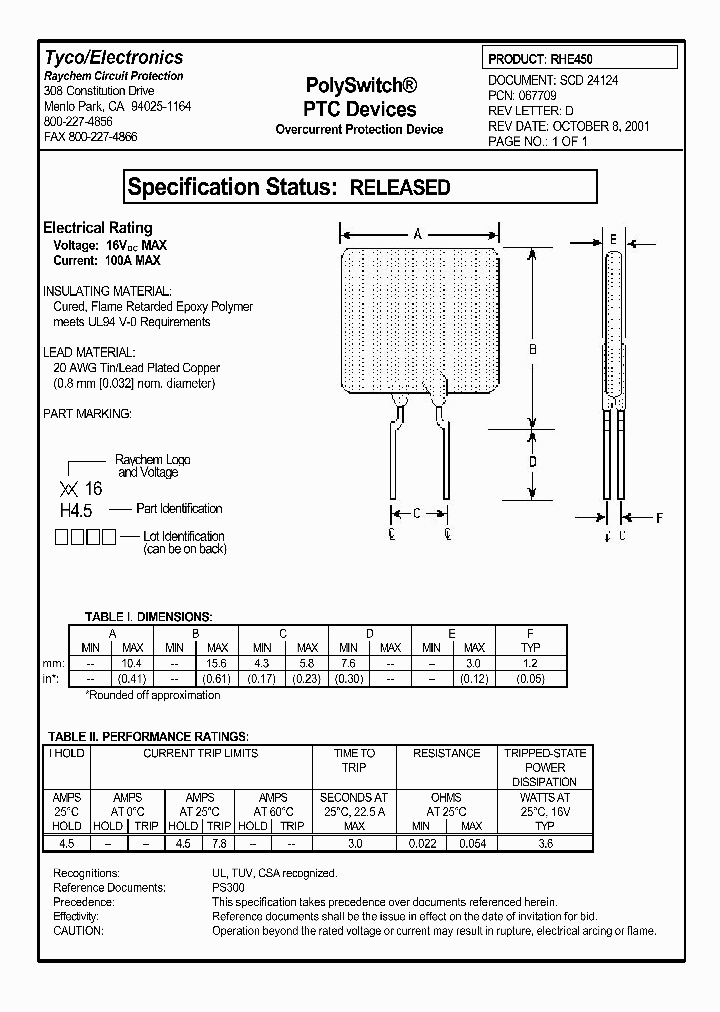 RHE450_1301787.PDF Datasheet