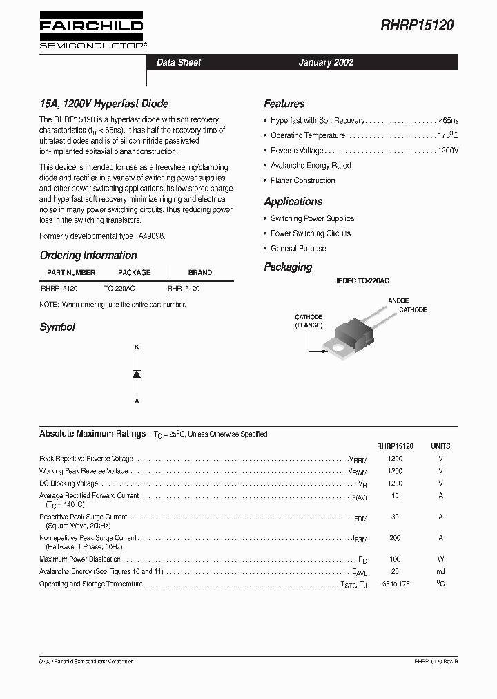 RHRP15120_1161871.PDF Datasheet