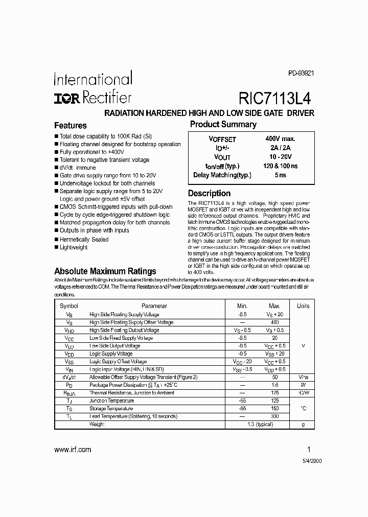 RIC7113L4_1301852.PDF Datasheet
