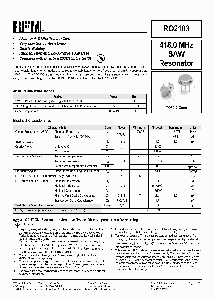 RO2103_1302427.PDF Datasheet