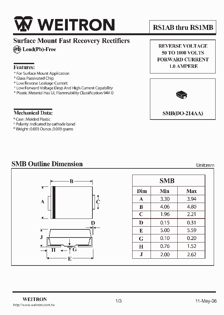 RS1MB_1302684.PDF Datasheet