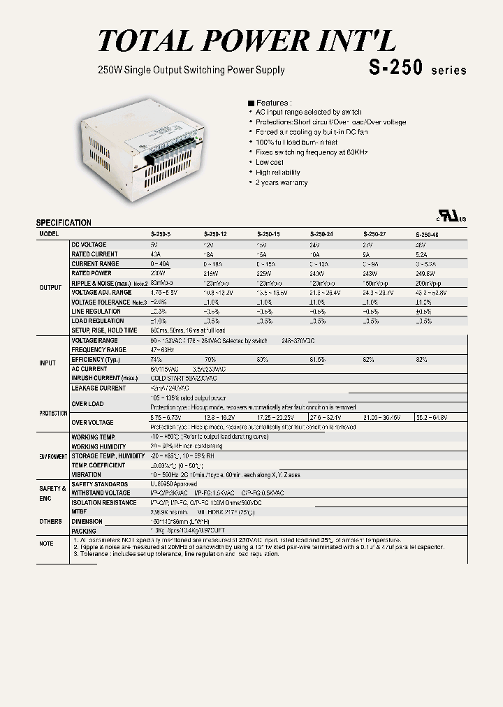 S-250-5_1303500.PDF Datasheet