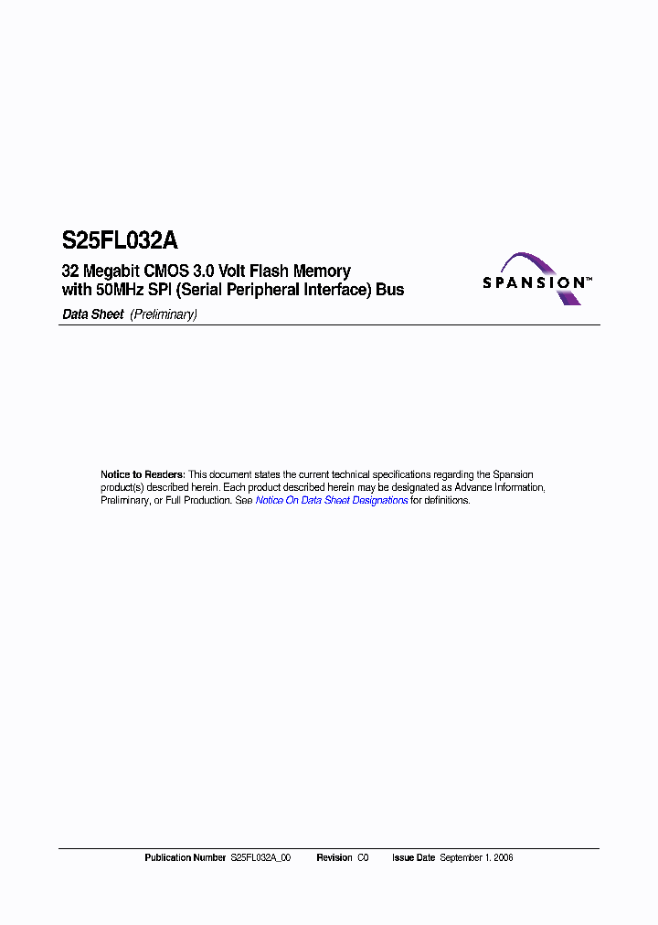 S25FL032A0LMAI001_670107.PDF Datasheet