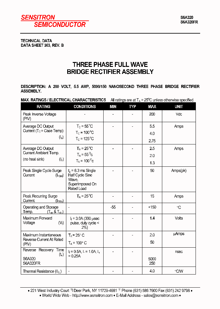 S6A320FR_1167245.PDF Datasheet