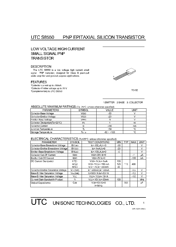 S8550_1098607.PDF Datasheet