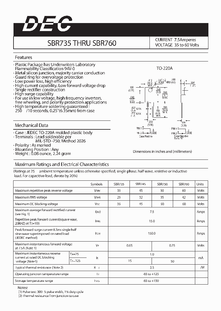 SBR760_1305437.PDF Datasheet