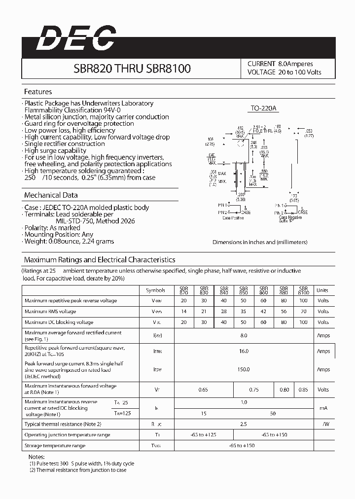 SBR880_1305442.PDF Datasheet