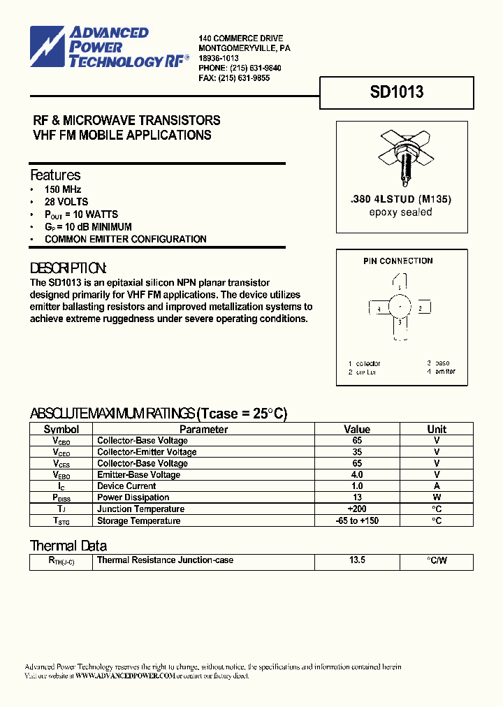 SD1013_1306003.PDF Datasheet