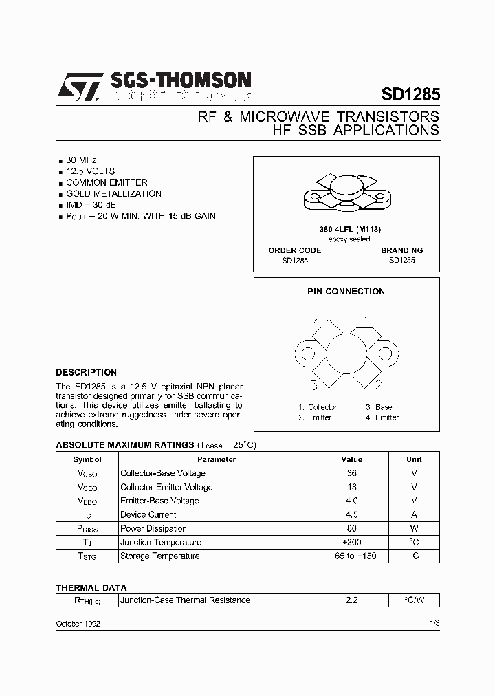 SD1285_1306117.PDF Datasheet