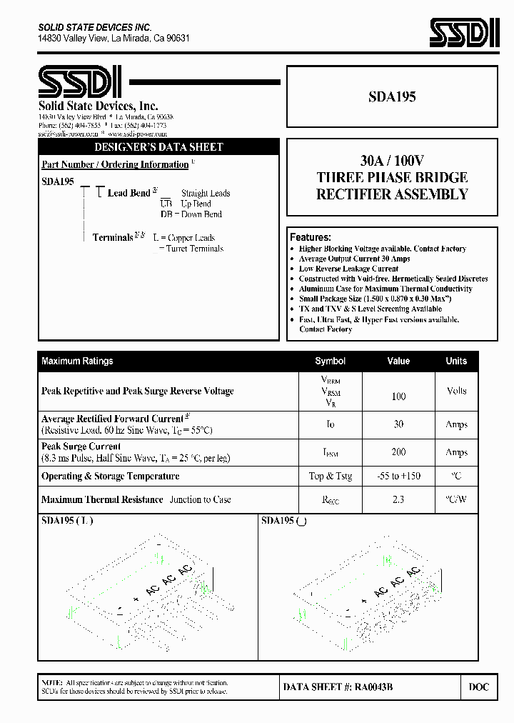 SDA195L_1306389.PDF Datasheet